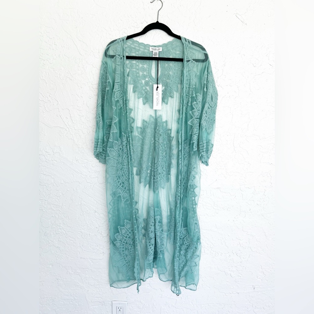 Rachel Zoë Beach Swim Coverup Lace Kimono NWT